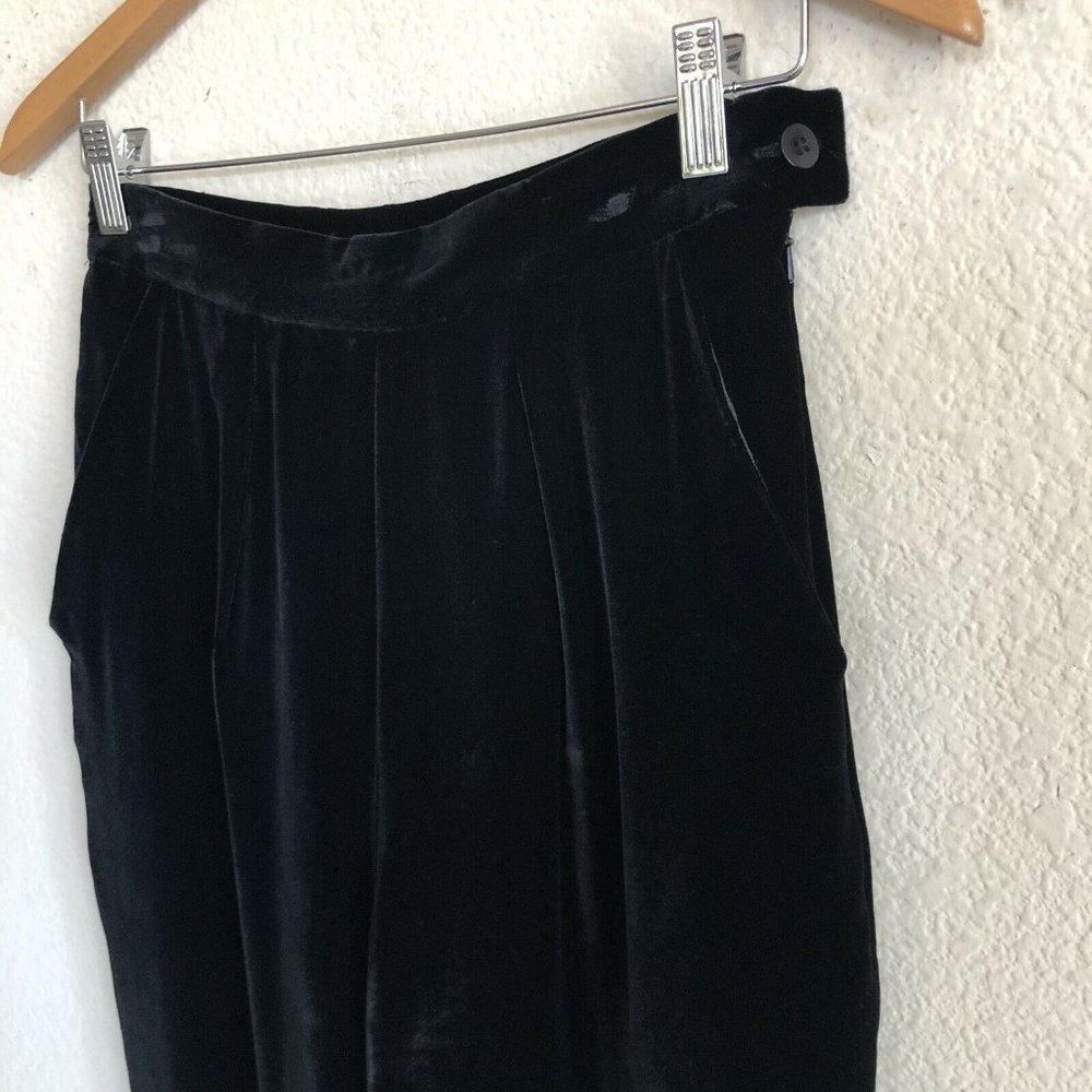 VTG RALPH LAUREN Black Velvet Blazer & Pant Suit - Picture 9 of 12